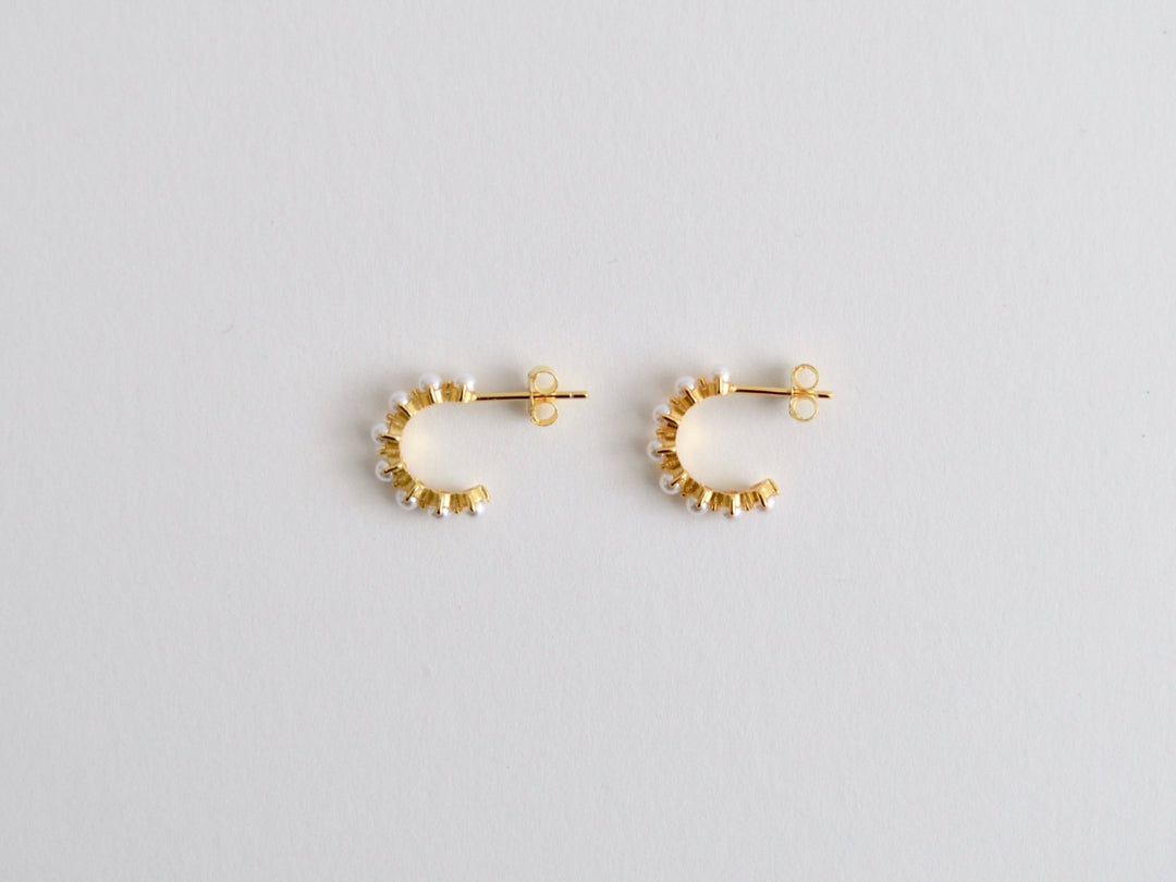 FEYNGOLD: Pearl Studs | vergoldet