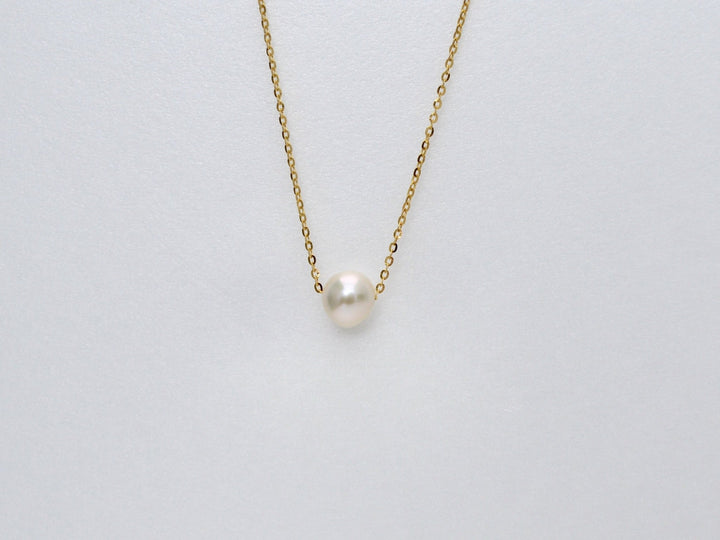 Floating Pearls: Moderne Perlenkette | vergoldet