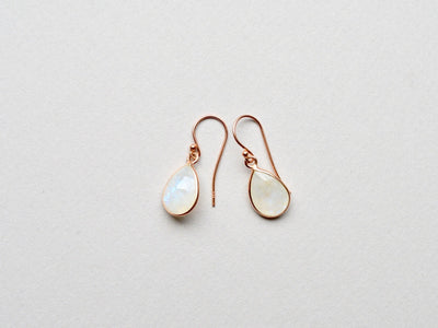 Gem Collection: Deluxe Mondstein Ohrhänger | vergoldet, rosévergoldet, silber - Mia&Martha by Katja Schmalen