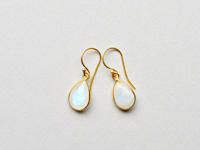 Gem Collection: Deluxe Mondstein Ohrhänger | vergoldet, rosévergoldet, silber - Mia&Martha by Katja Schmalen