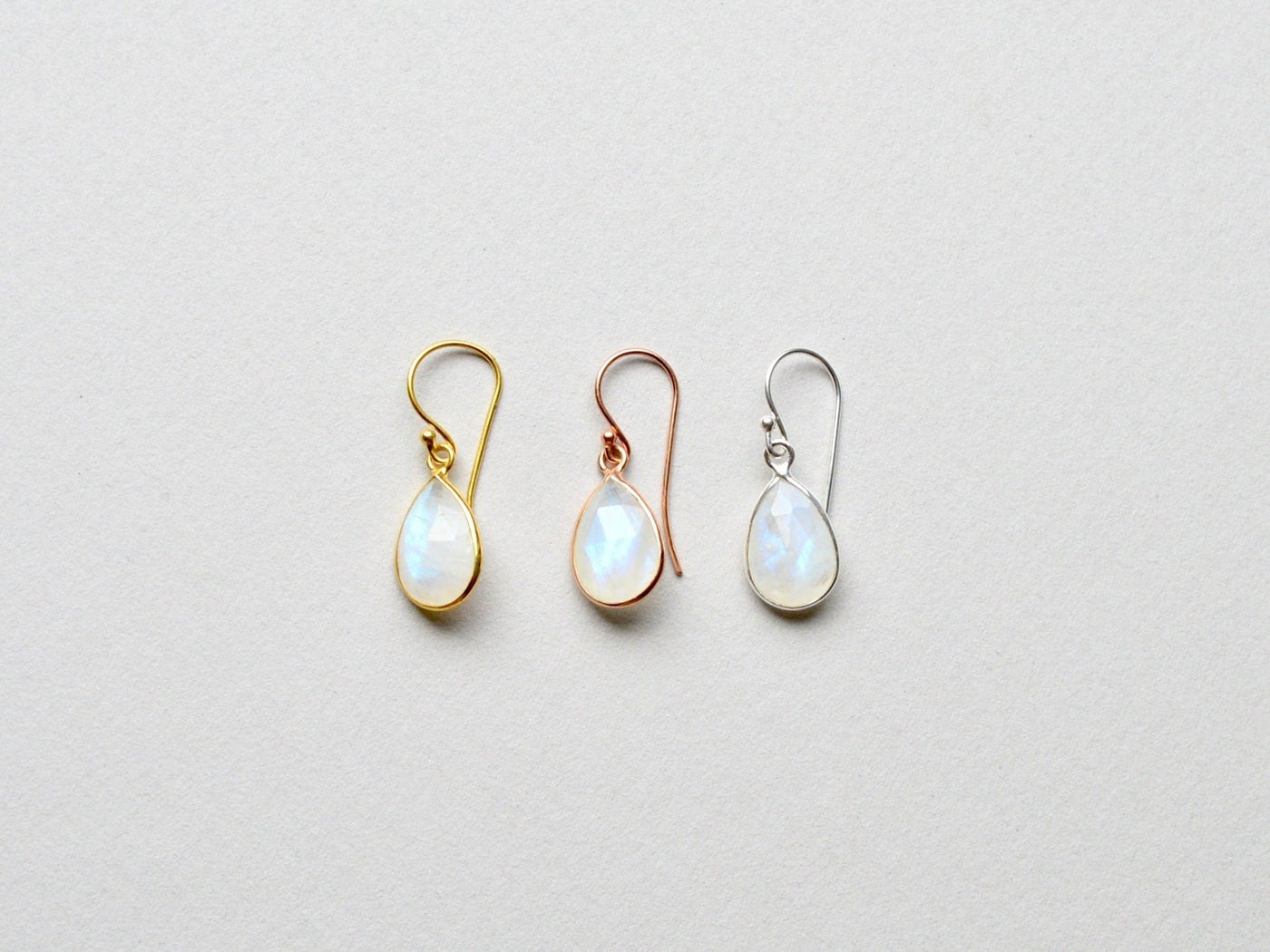 Gem Collection: Deluxe Mondstein Ohrhänger | vergoldet, rosévergoldet, silber - Mia&Martha by Katja Schmalen