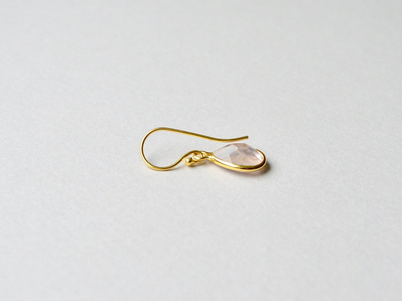 Gem Collection: Rosenquarz Ohrhänger Facette | vergoldet, rosévergoldet, silber - Mia&Martha by Katja Schmalen