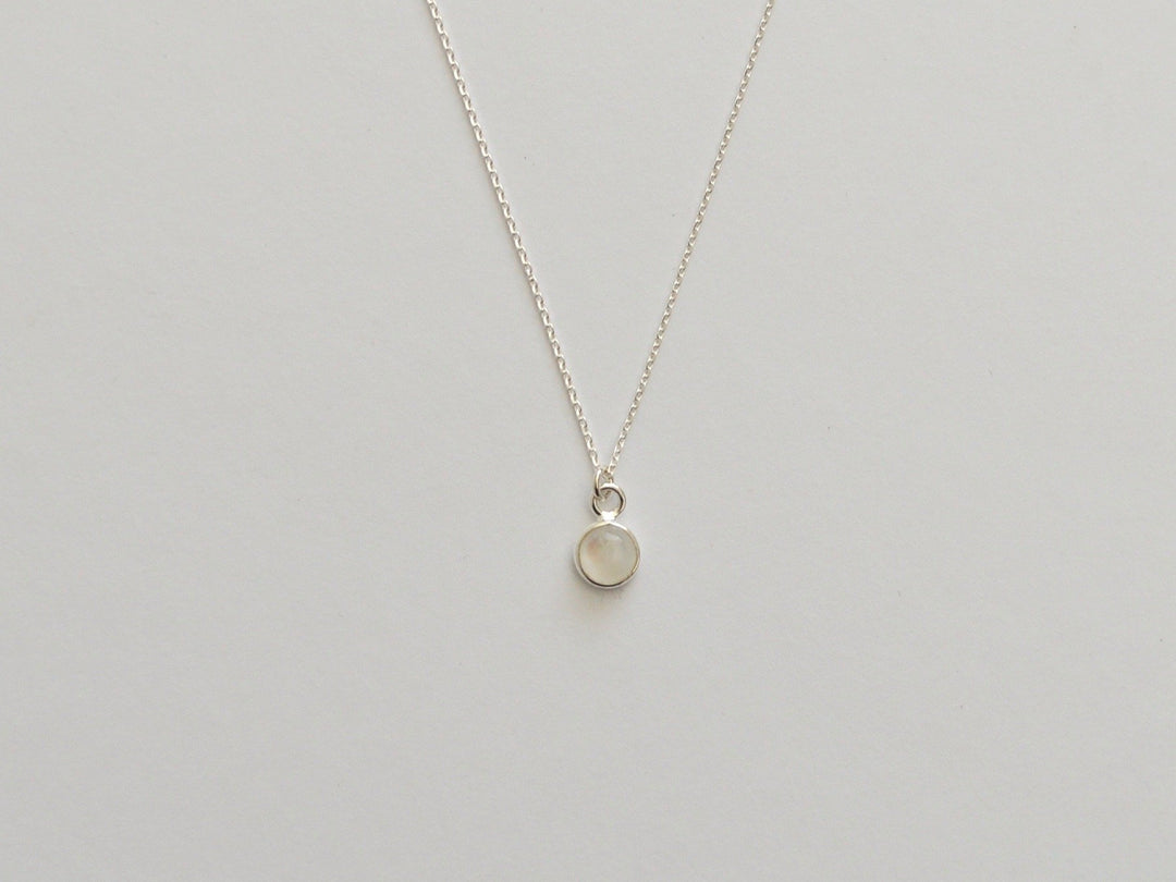 Gem Dots: Mondstein Kette | vergoldet, rosévergoldet, silber