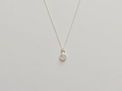 Gem Dots: Mondstein Kette | vergoldet, rosévergoldet, silber