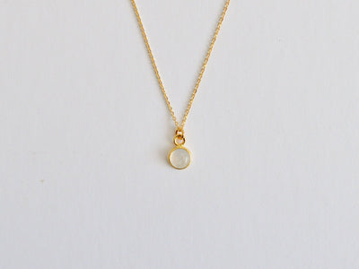 Gem Dots: Mondstein Kette | vergoldet, rosévergoldet, silber
