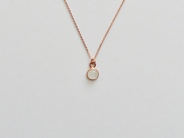 Gem Dots: Mondstein Kette | vergoldet, rosévergoldet, silber