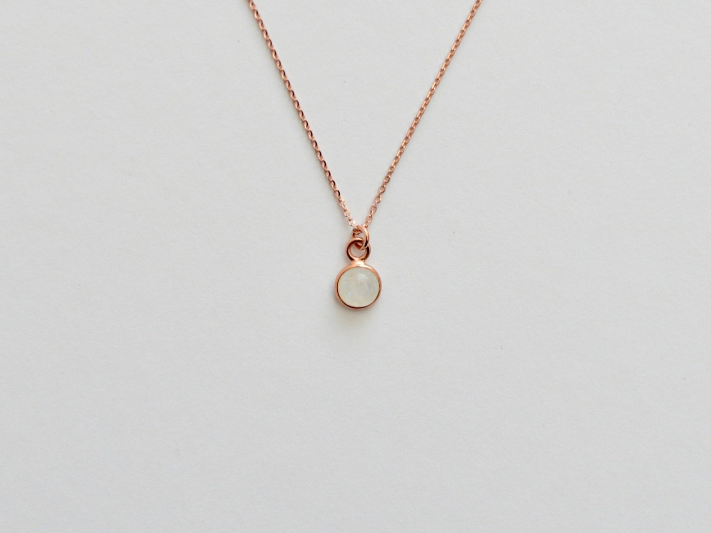 Gem Dots: Mondstein Kette | vergoldet, rosévergoldet, silber