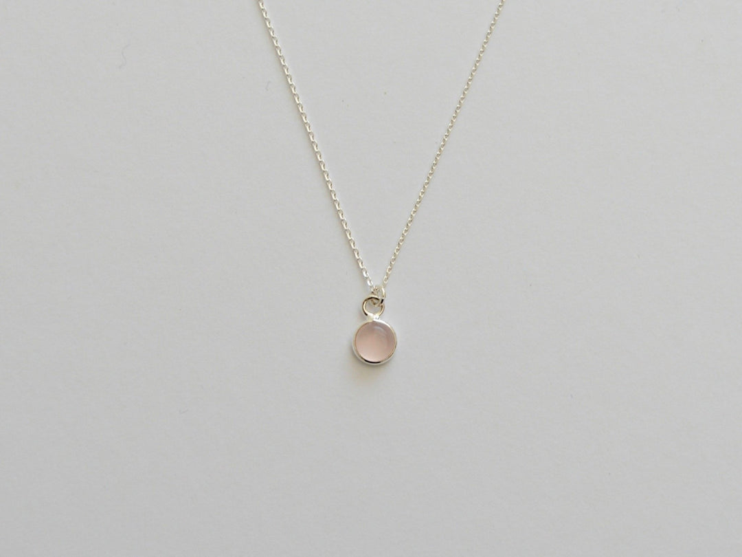 Gem Dots: Rosenquarz Kette | vergoldet, rosévergoldet, silber