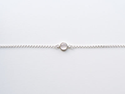 Gem Dots: Rosenquarz Armband | vergoldet, rosévergoldet, silber