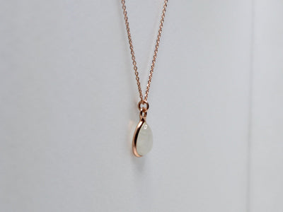 Gem Drops: Mondstein Kette | vergoldet, rosévergoldet, silber