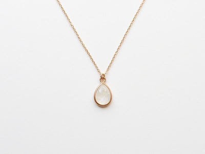 Gem Drops: Mondstein Kette | vergoldet, rosévergoldet, silber