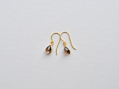 Gem Drops: Rauchquarz Ohrringe vergoldet - Mia&Martha by Katja Schmalen