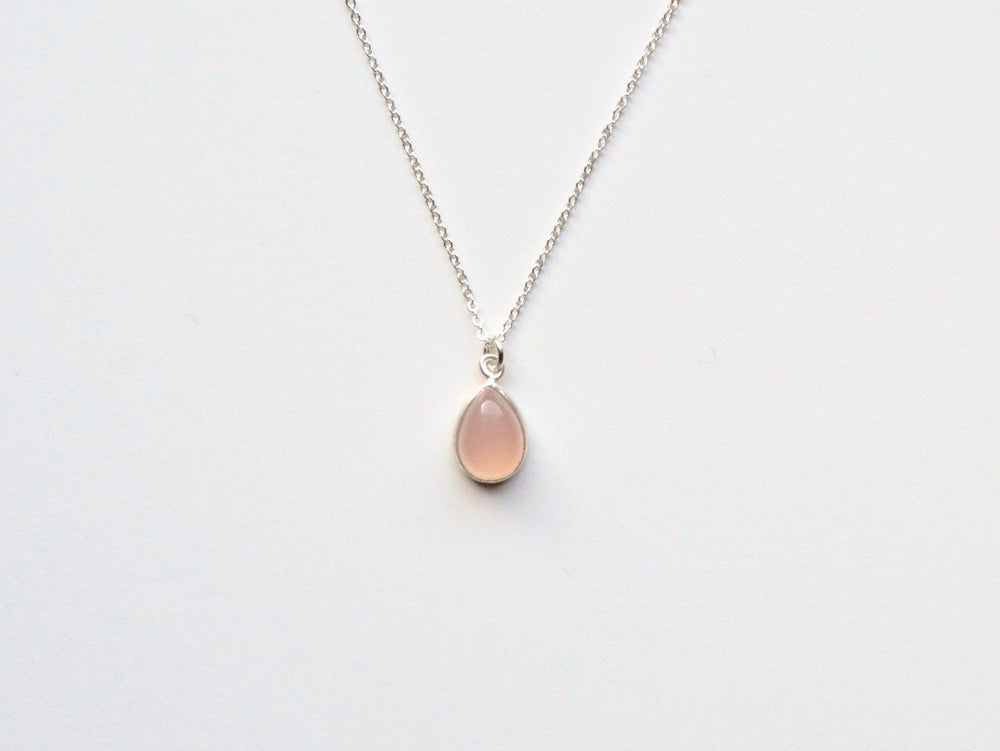 Gem Drops: Rosa Chalcedon Kette | vergoldet, rosévergoldet, silber - Mia&Martha by Katja Schmalen