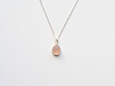 Gem Drops: Rosa Chalcedon Kette | vergoldet, rosévergoldet, silber - Mia&Martha by Katja Schmalen