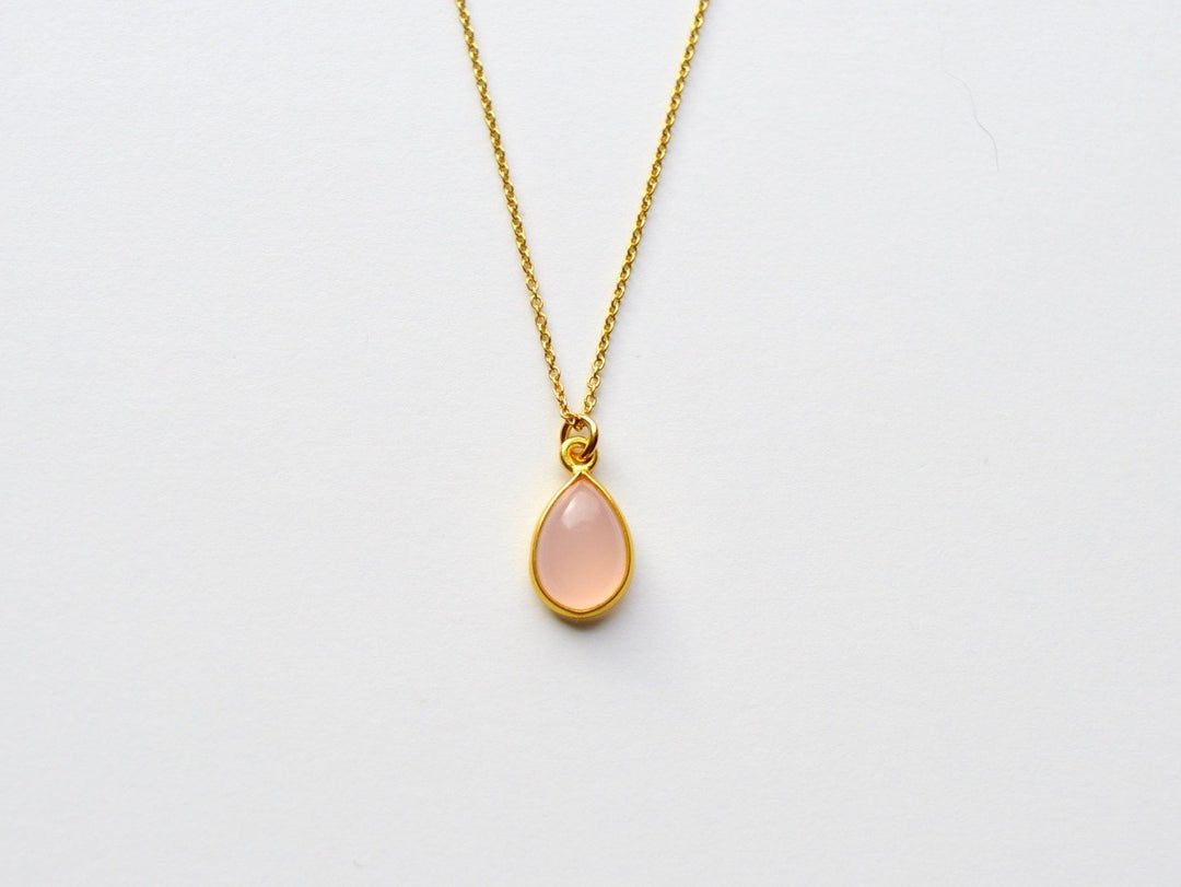 Gem Drops: Rosa Chalcedon Ohrringe | vergoldet, rosévergoldet, silber - Mia&Martha by Katja Schmalen