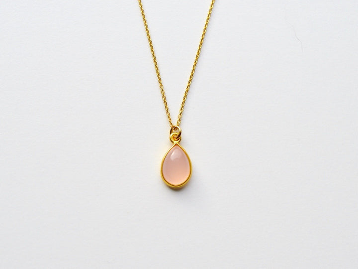 Gem Drops: Rosa Chalcedon Ohrringe | vergoldet, rosévergoldet, silber - Mia&Martha by Katja Schmalen