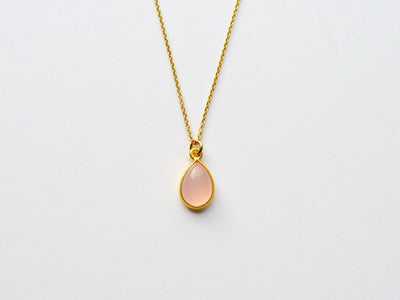 Gem Drops: Rosa Chalcedon Ohrringe | vergoldet, rosévergoldet, silber - Mia&Martha by Katja Schmalen