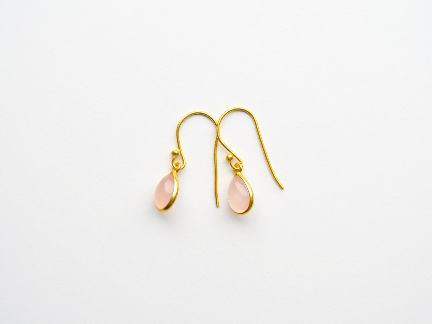 Gem Drops: Rosa Chalcedon Ohrringe | vergoldet, rosévergoldet, silber - Mia&Martha by Katja Schmalen