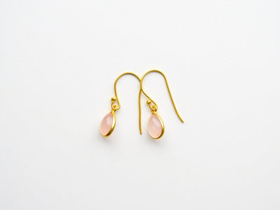 Gem Drops: Rosa Chalcedon Ohrringe | vergoldet, rosévergoldet, silber - Mia&Martha by Katja Schmalen