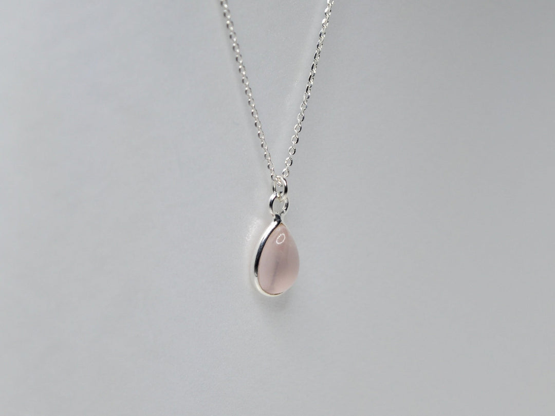 Gem Drops: Rosenquarz Kette | vergoldet, rosévergoldet, silber