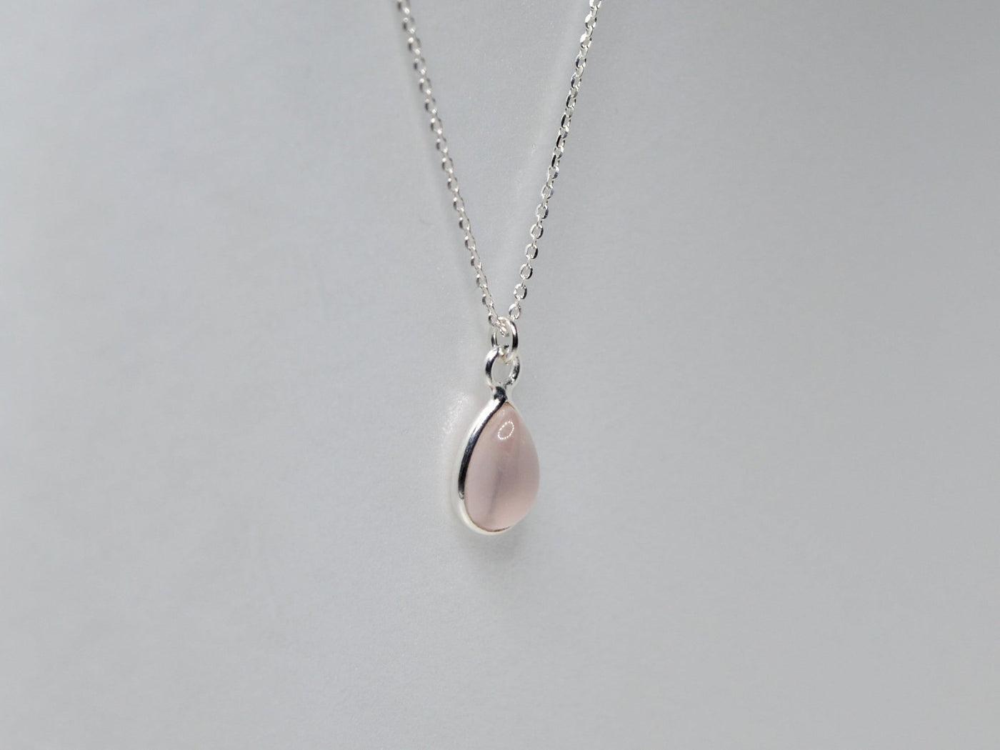 Gem Drops: Rosenquarz Kette | vergoldet, rosévergoldet, silber