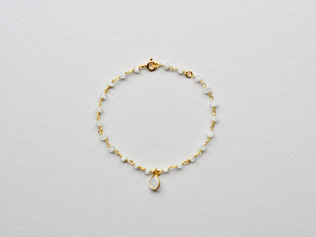 Gems & Gems: Mondstein Armband Facette vergoldet - Mia&Martha by Katja Schmalen