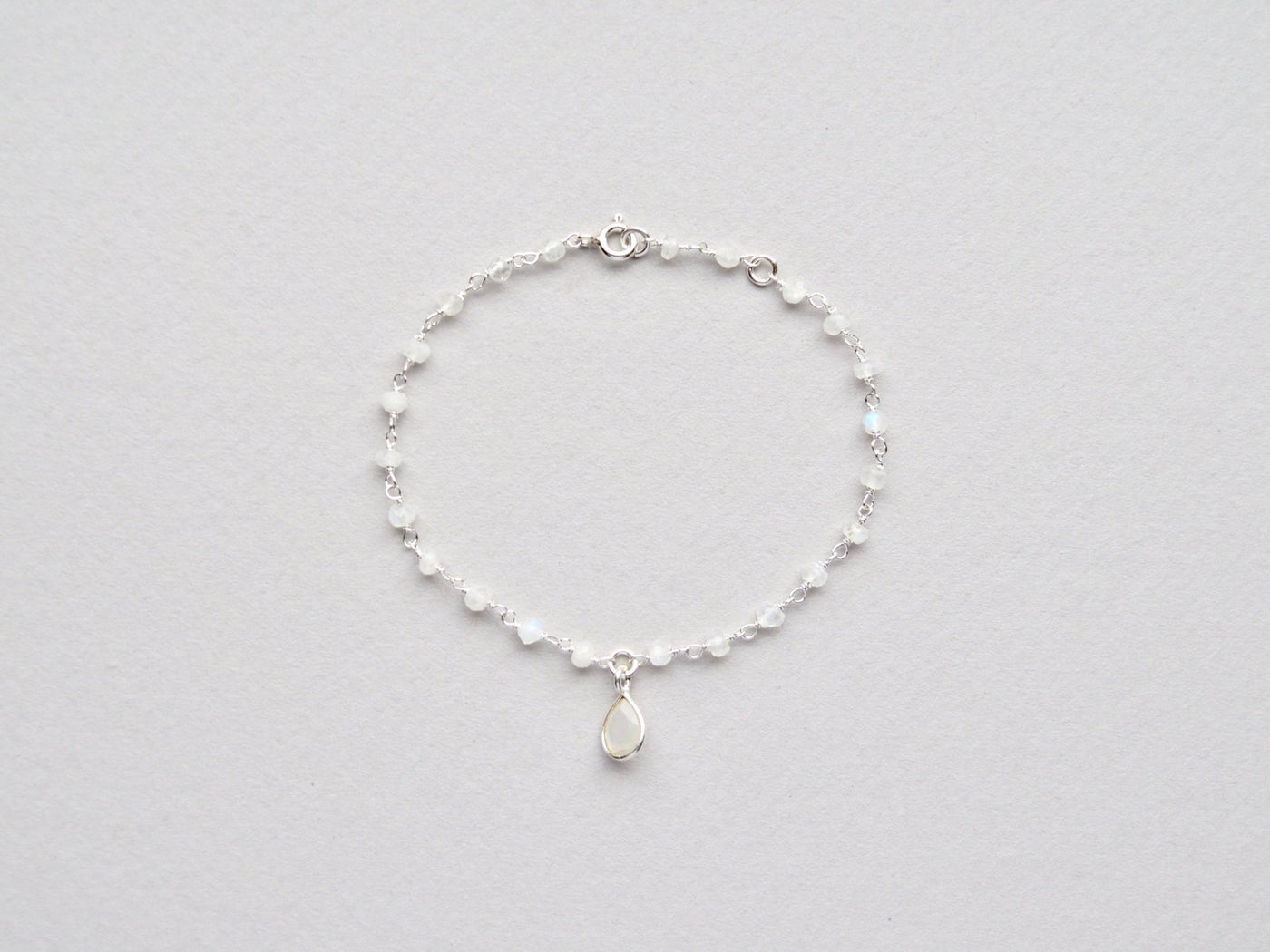 Gems & Gems: Mondstein Armband Facette | vergoldet, silber