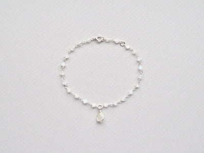 Gems & Gems: Mondstein Armband Facette | vergoldet, silber