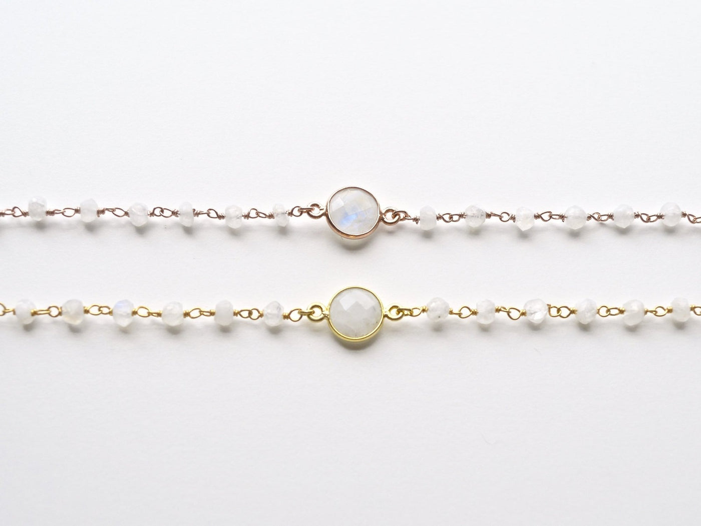 Gems & Gems:  Mondstein Armband | vergoldet, rosévergoldet, silber