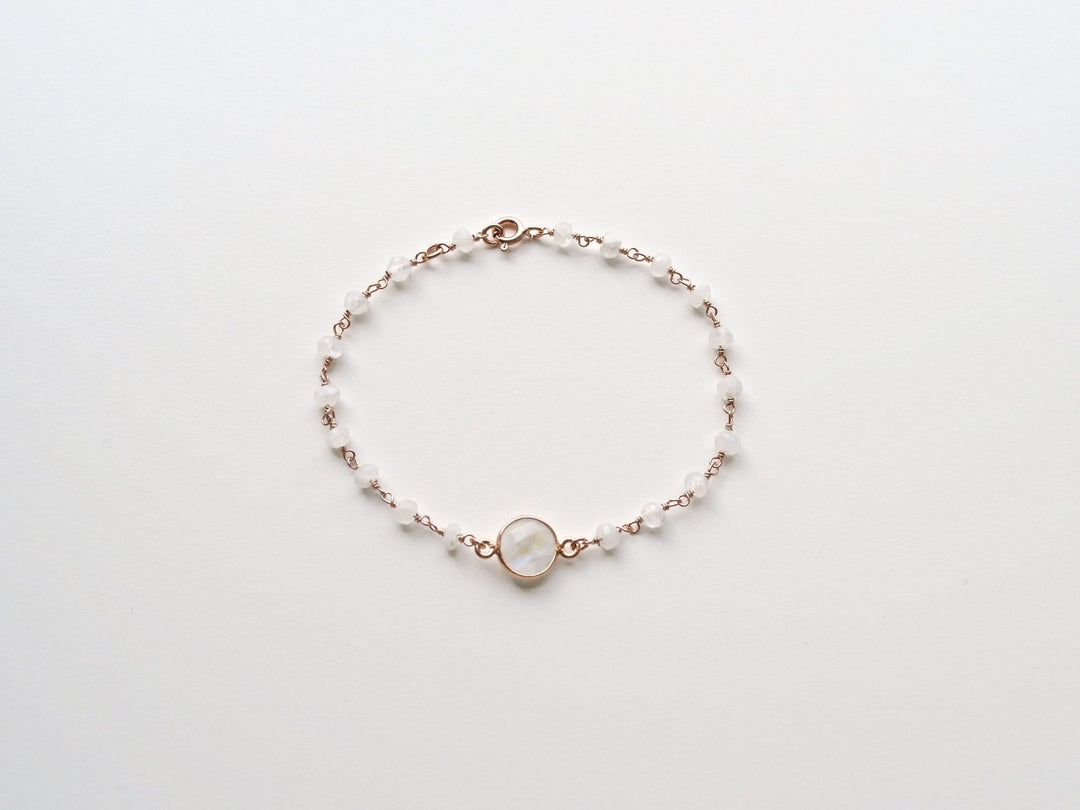 Gems & Gems:  Mondstein Armband | vergoldet, rosévergoldet, silber