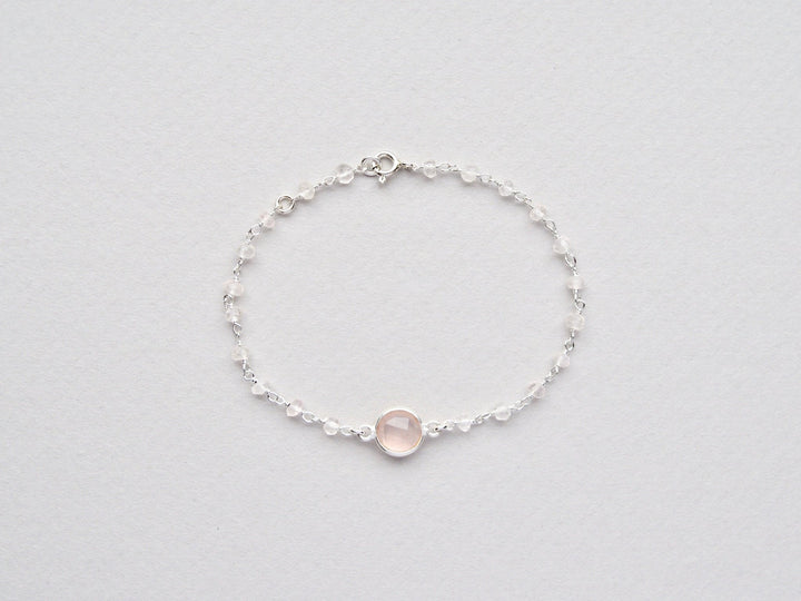 Gems & Gems: Zartes Rosenquarz Armband | vergoldet, rosévergoldet, silber - Mia&Martha by Katja Schmalen