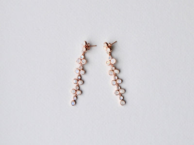 Ginger: Edle Mondstein Ohrstecker | vergoldet, rosévergoldet, silber - Mia&Martha by Katja Schmalen