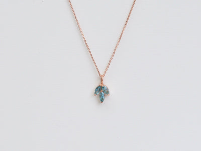 Gracie: Blauer Topas Kette | vergoldet, rosévergoldet, silber