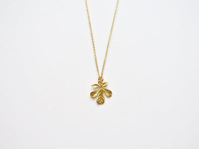 Herbstliebe: Kette Chestnut Leaf - vergoldet, rosé & silber - Mia&Martha by Katja Schmalen