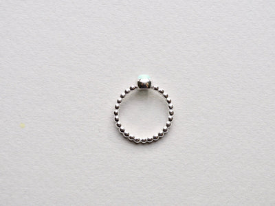 Mini Gem Dot: Aqua Chalcedon Ring Dotty silber - Mia&Martha by Katja Schmalen