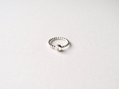 Mini Gem Dot: Rosenquarz Ring Dotty silber - Mia&Martha by Katja Schmalen