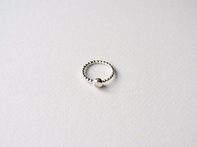 Mini Gem Dot: Rosenquarz Ring Dotty silber - Mia&Martha by Katja Schmalen