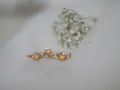 Natural Pearls: Perlen Haarspange Heli | Farbe gold