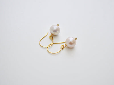 Natural Pearls: Perlen Ohrringe round | vergoldet, rosévergoldet, silber