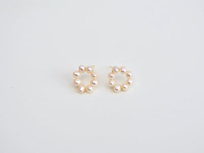 Natural Pearls: Perlenstecker Circle | vergoldet