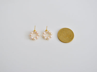Natural Pearls: Perlenstecker Circle | vergoldet