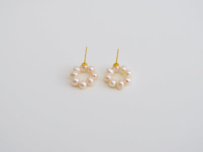 Natural Pearls: Perlenstecker Circle | vergoldet