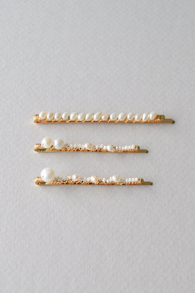 Natural Pearls: Perlen Haarspange Airin | Farbe gold