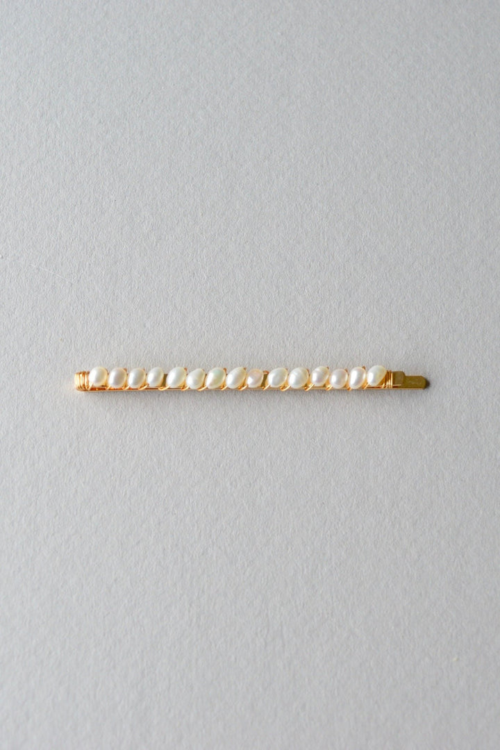 Natural Pearls: Perlen Haarspange Airin | Farbe gold