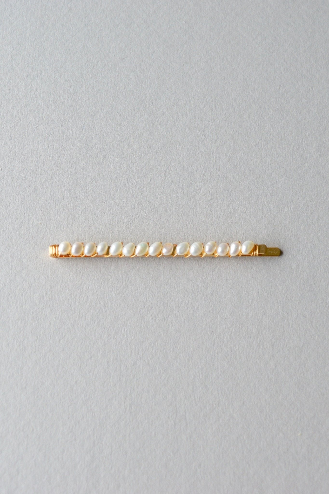 Natural Pearls: Perlen Haarspange Airin | Farbe gold