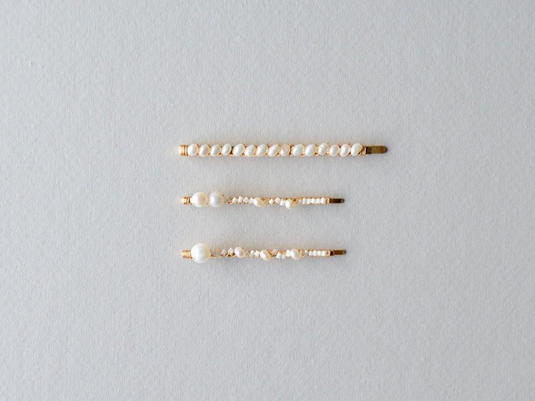 Natural Pearls: Perlen Haarspange Airin | Farbe gold