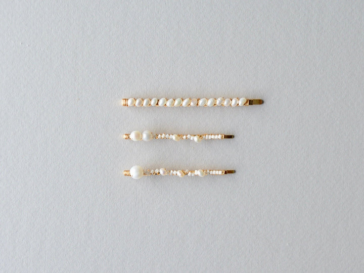 Natural Pearls: Perlen Haarspange Airin | Farbe gold