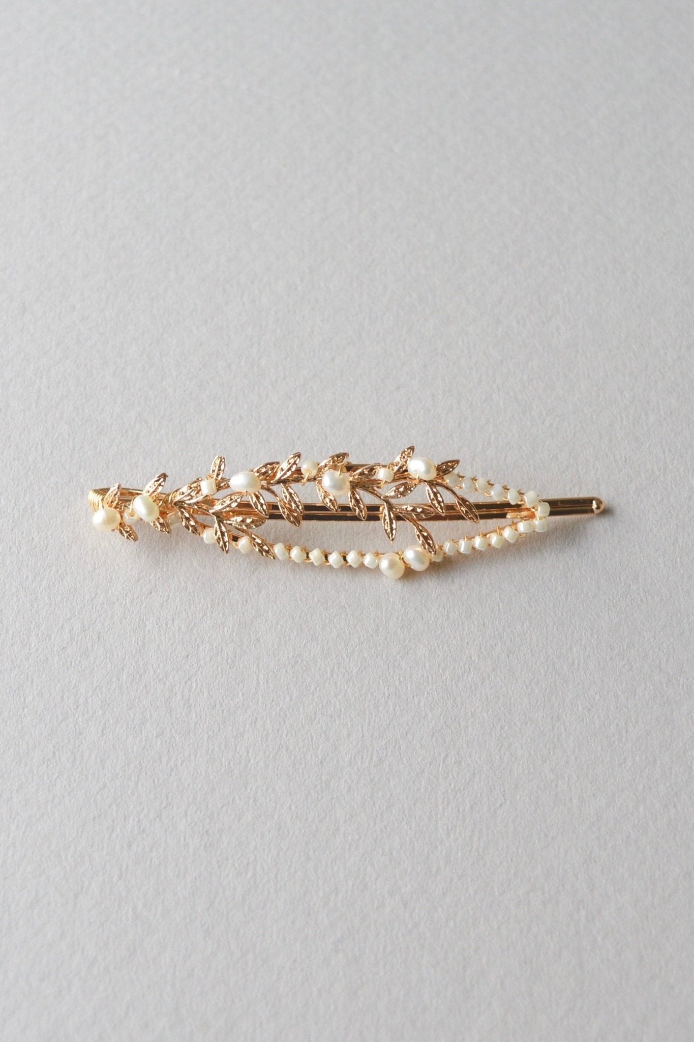Natural Pearls: Perlen Haarspange Caria | Farbe gold