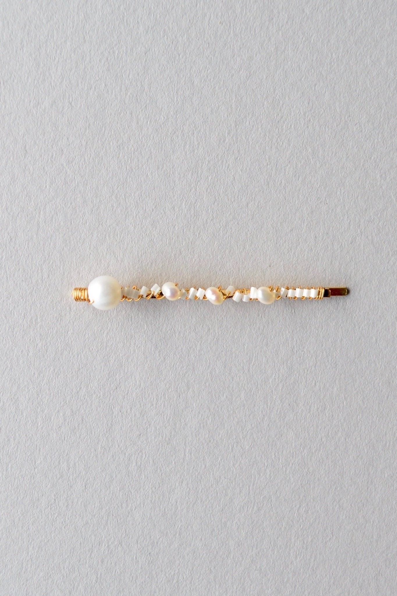 Natural Pearls: Perlen Haarspange Elvy | Farbe gold
