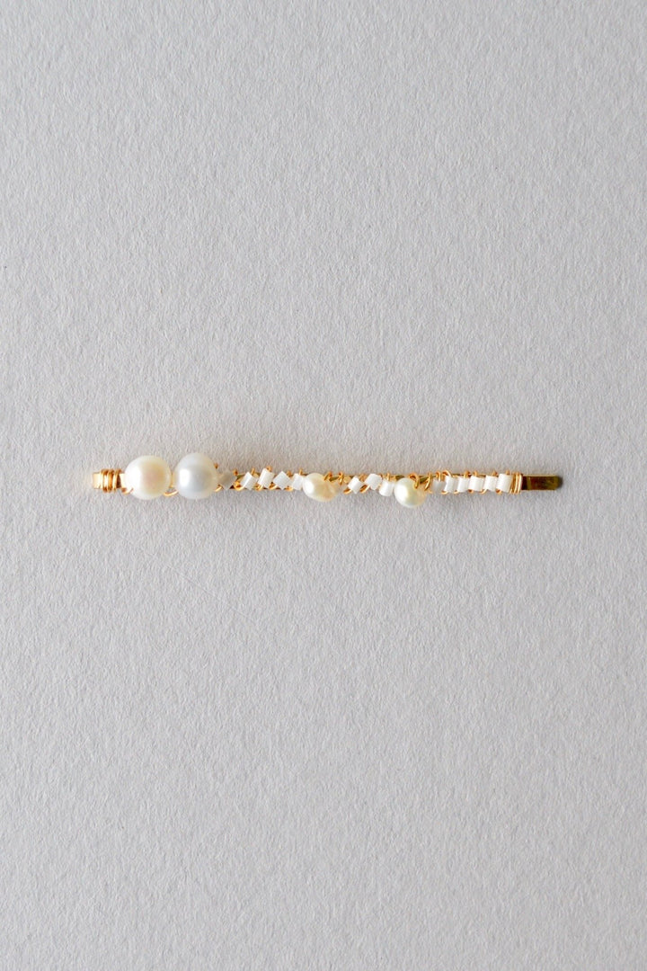 Natural Pearls: Perlen Haarspange Lovis | Farbe gold